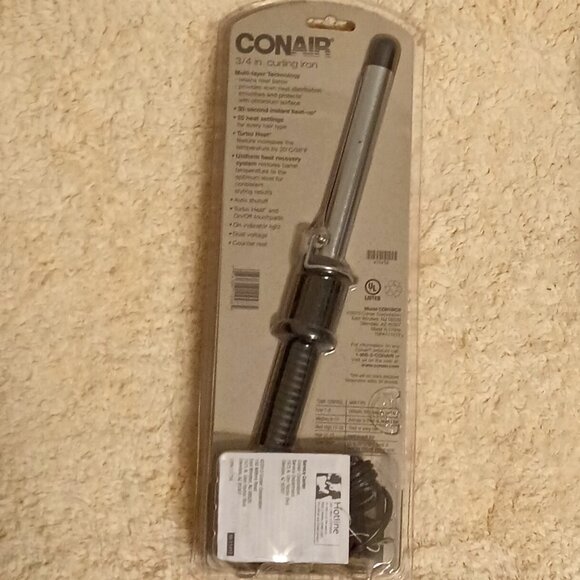 NEW! SEALED  Conair Instant Heat Hot Sticks Curling Iron Multi-Layer Barrel 3/4" - Picture 12 of 12